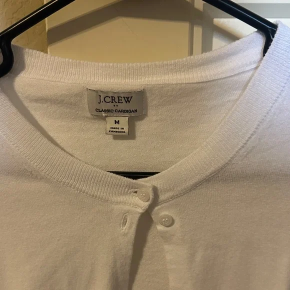 J. Crew Classic White Cardigan - Picture 2 of 3